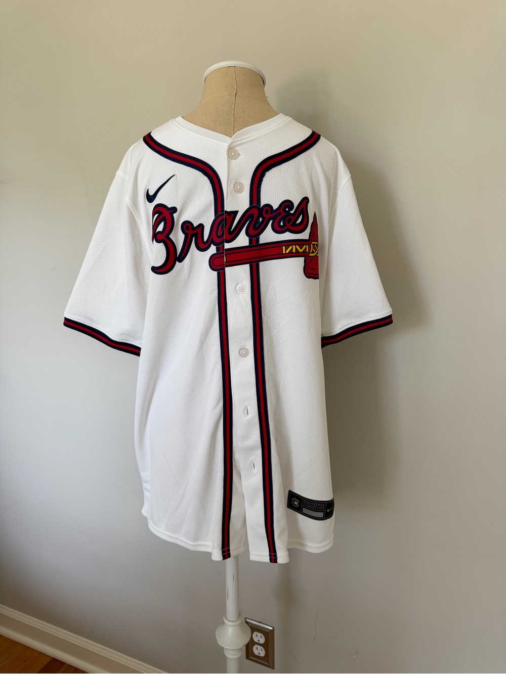 Nike White MLB Murphy Jersey with Black Label